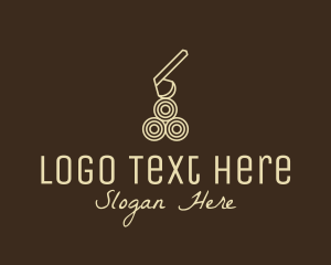 Carpentry - Wood Log Lumber Axe logo design