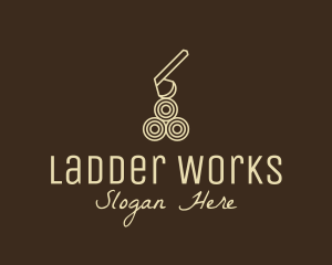 Wood Log Lumber Axe logo design