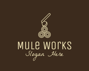 Wood Log Lumber Axe logo design