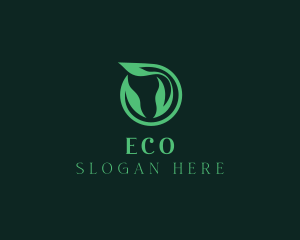 Eco Circle Leaf  logo design