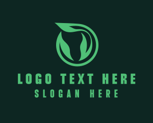 Eco Natural Leaf  logo design