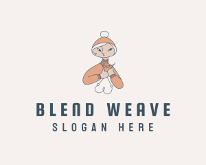 Interweave - Woman Crochet Tailor logo design