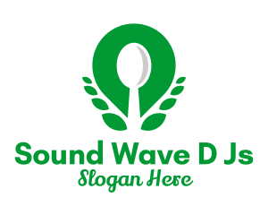 Vegan Restaurant Spoon Logo