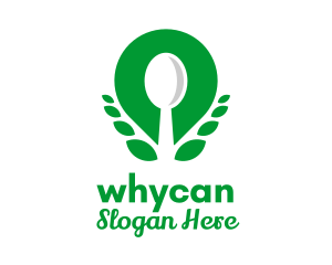 Vegan Restaurant Spoon Logo