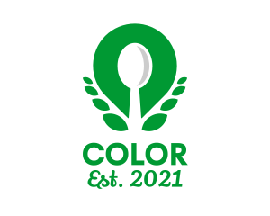 Cutlery - Vegan Restaurant Spoon logo design