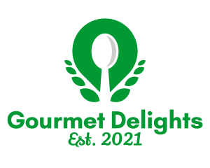 Vegan Restaurant Spoon logo design