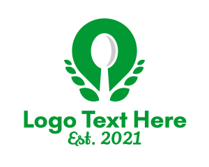 Meal Delivery - Vegan Restaurant Spoon logo design