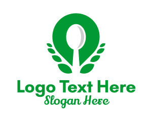 Vegan Restaurant Spoon Logo