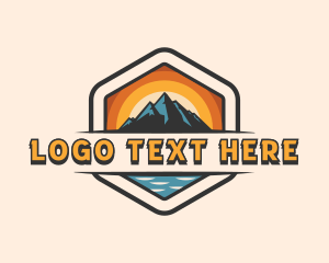 Camping - Outdoor Mountain Peak logo design