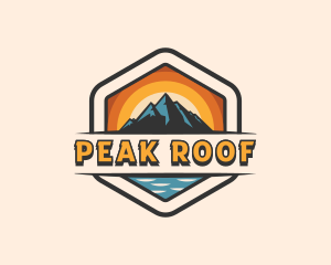 Outdoor Mountain Peak logo design