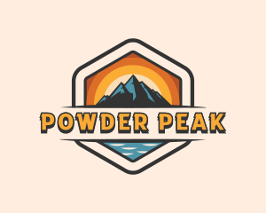 Outdoor Mountain Peak logo design