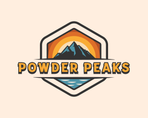 Outdoor Mountain Peak logo design