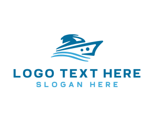 Vacation Travel Boat Logo