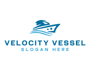 Vacation Travel Boat logo design