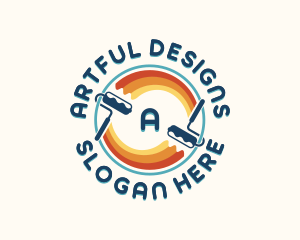 Paint Roller Renovation logo design