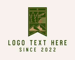 Pine Tree - Mountain Bookmark Outdoor logo design