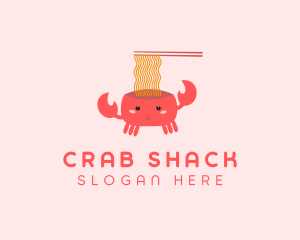 Crab - Crab Noodle Soup logo design