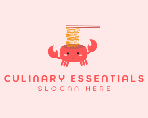 Crab Noodle Soup logo design