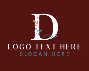 Vineyard - Plant Letter D logo design
