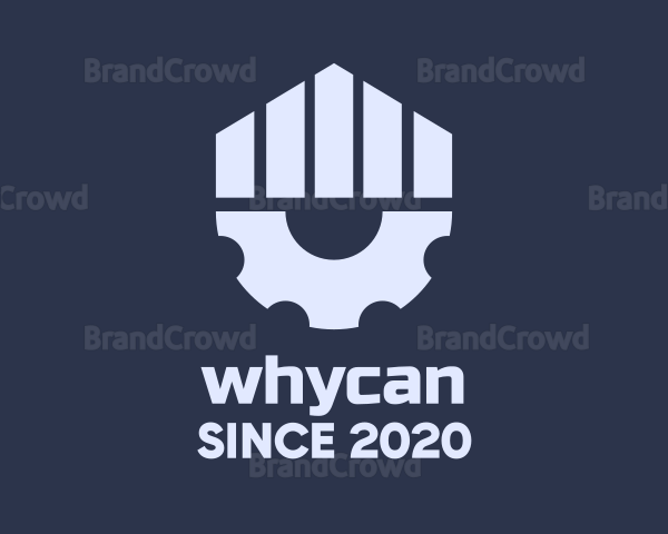 Gray Industrial Cogwheel Logo