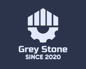 Grey - Gray Industrial Cogwheel logo design