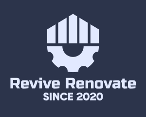 Renovate - Gray Industrial Cogwheel logo design