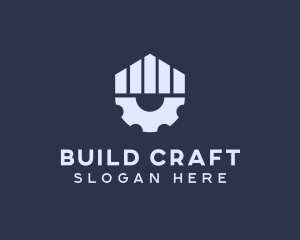 Gray Industrial Cogwheel logo design