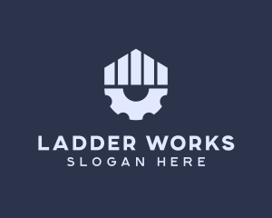 Gray Industrial Cogwheel logo design