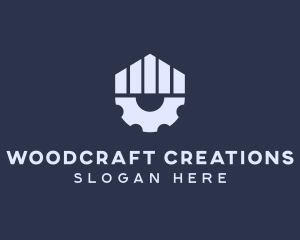 Gray Industrial Cogwheel logo design