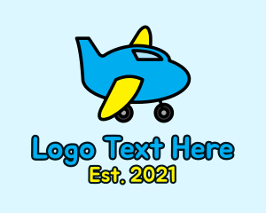Airplane - Baby Toy Airplane logo design
