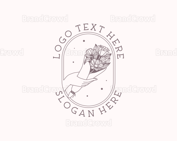 Flower Wedding Bouquet Logo