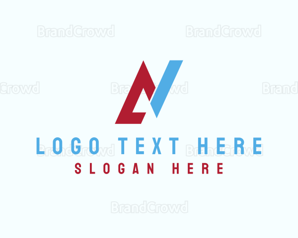 Digital Software Letter AN Logo