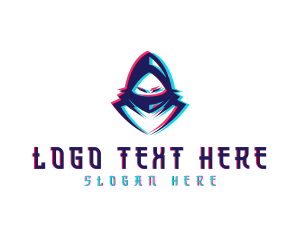 Tech - Ninja Avatar Anaglyph logo design