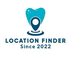 Geolocation - Dental Tooth Location Pin logo design