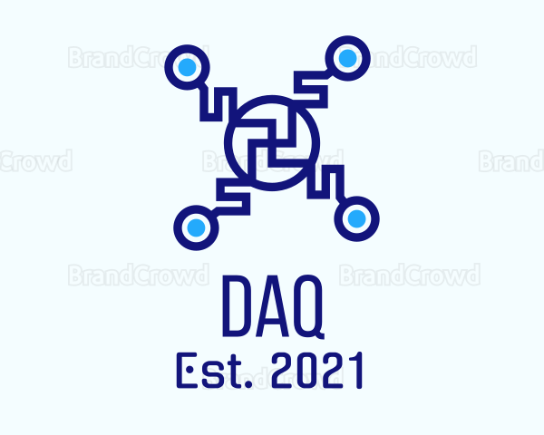 Blue Digital Drone Logo