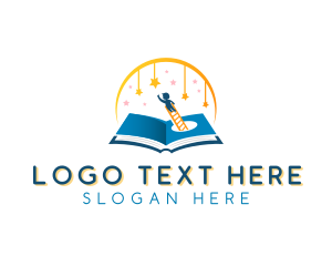 School - Kindergarten Storytelling Book logo design