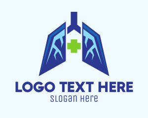 Lung Center - Modern Lung Center logo design