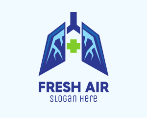 Lungs - Modern Lung Center logo design