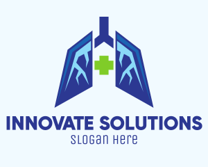 Respiratory System - Modern Lung Center logo design