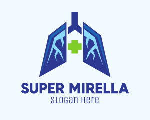 Blue - Modern Lung Center logo design