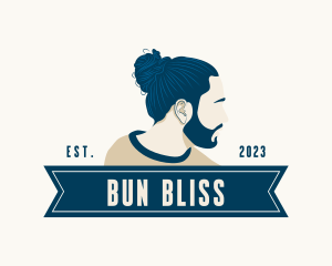 Bun - Man Beard Salon logo design