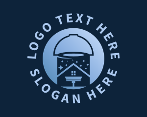 Squeegee - Gradient Bucket Cleaner logo design