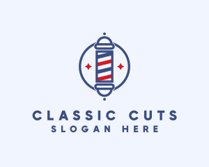 Male Barber Pole logo design