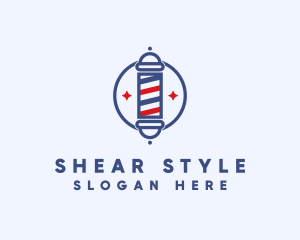 Male Barber Pole logo design