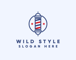 Male Barber Pole logo design