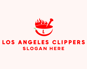 Chili Flame Bowl logo design