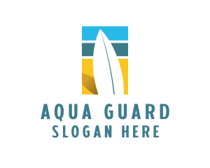 Lifeguard - Surfboard Surf Beach logo design