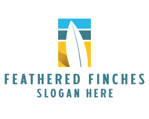 Surfboard Surf Beach logo design