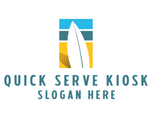 Surfboard Surf Beach logo design