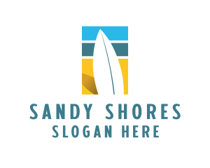 Beach - Surfboard Surf Beach logo design